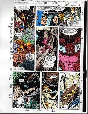 Buy 1991 Avengers 328 Marvel Color Guide Art Page 11: Iron Man/Thor/Captain America • 35.13£