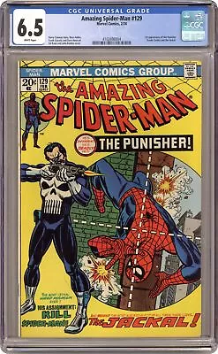 Buy Amazing Spider-Man #129 CGC 6.5 1974 4102698004 1st App. Punisher, Jackal • 1,446.65£