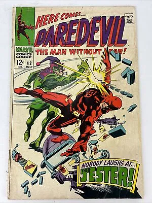 Buy Daredevil #42, 1st Appearance & Origin Of Jester, Marvel 1968 Comic Book • 10.32£