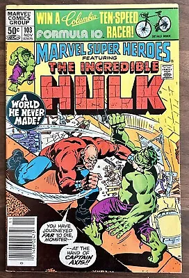 Buy 1981 Marvel Super Heroes The Incredible Hulk #103 • 14.59£