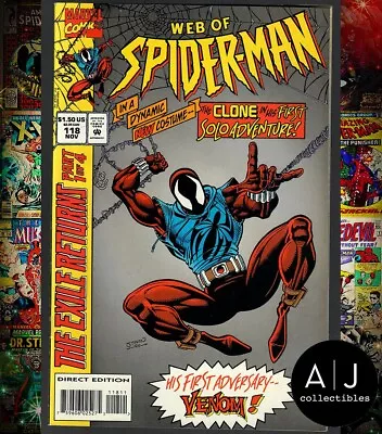 Buy Web Of Spider-Man #118 VF+ 8.5 1st Appearance Scarlet Spider Marvel 1994 • 58.25£