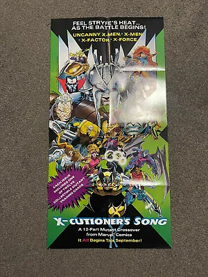 Buy X-Cutioner’s Song Marvel Comics X-Men 33x17 Folded Promo Poster Unused 1992 Mint • 5£