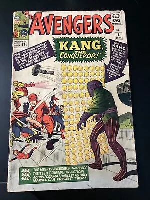 Buy Marvel Comics, Avengers #8, 1964, 1st Kang The Conqueror, Look! • 168.82£