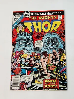 Buy Thor Annual 5 Marvel Comics 1st App Toothgnasher & Toothgrinder Bronze Age 1976 • 19.98£