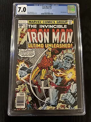 Buy Iron Man #95 CGC 7.0 - Ultimo - Jack Kirby Cover - OW-WP - 1977 - QR CODE • 47.44£