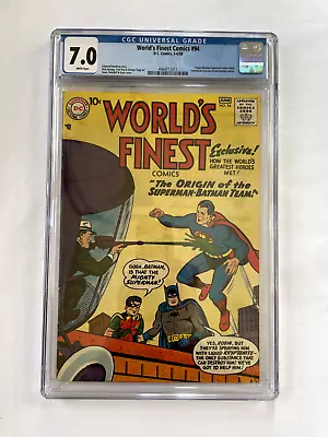 Buy World's Finest Comics #94, CGC 7.0, 1958 DC Comics • 478.20£
