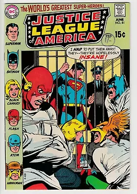 Buy Justice League Of America #81 • 1970 • Vintage DC 15¢ • Batman Superman Flash • 0.99£