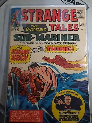 Buy Strange Tales #125 VG (1965) Dr Strange Human Torch Sub Mariner Thing • 99.94£