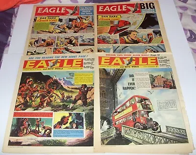 Buy EAGLE Comic 4 X UK 1960's Comics Vol 12 No 28, 30 Vol 17 No 33, 34 Dan Dare UFO • 12.99£