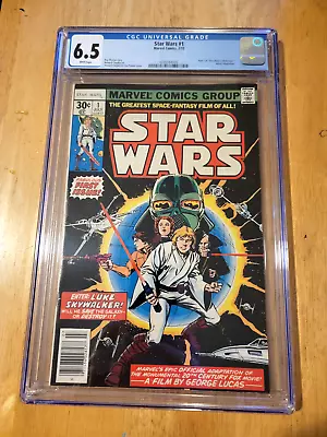 Buy Star Wars #1 Cgc 6.5 White Pages * 1st Comic Appearance Star Wars *1977* • 153.82£