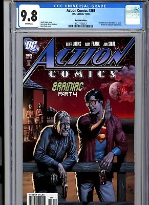 Buy CGC 9.8 Action Comics #869 Recalled Beer Bottle Cover • 435.49£
