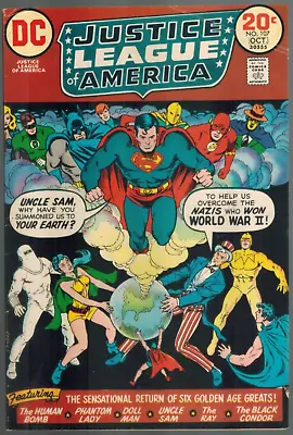 Buy Justice League Of America 107   1st Freedom Fighters! VG JLA/JSA Team-Up  1973 • 23.68£