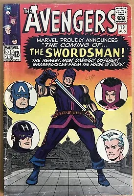 Buy The Avengers #19 August 1965 1st Appearance Of The Swordsman US Cents 🇺🇸 • 99.99£