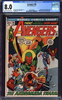 Buy Avengers #96 Cgc 8.0 Ow/wh Pages // Marvel Comics 1972 • 56.17£