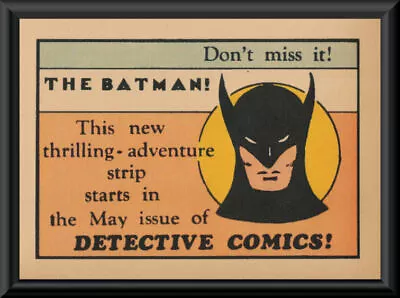 Buy 1939 Batman Detective Comics Ad Reprint On 80 Year Old Paper *226 • 19.06£