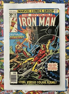 Buy Iron Man #98 - May 1977 - Sunfire Appearance! - Fn+ (6.5) Cents Copy! • 9.99£