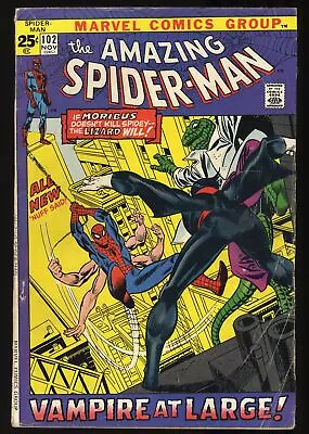 Buy Amazing Spider-Man #102 VG- 3.5 2nd Appearance Of Morbius! Marvel 1971 • 28.95£