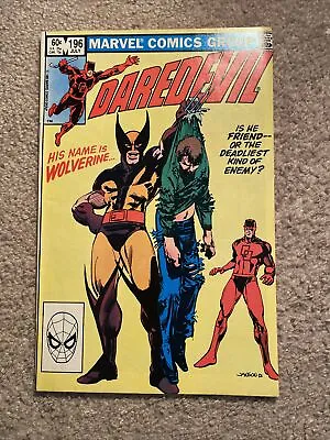 Buy Marvel Comics Group Daredevil #196 W/ Wolverine 1983 Good Condition • 7.99£
