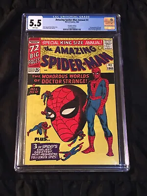 Buy Marvel 1965 Amazing Spider-Man Annual #2 Canadian Edition CGC 5.5 FN- +White Pgs • 197.09£