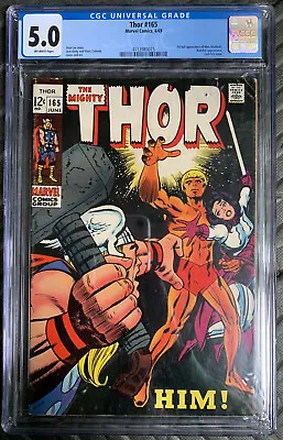 Buy Thor #165 1st Appearance Of Him (Warlock) CGC 5.0 4113985015 • 495£