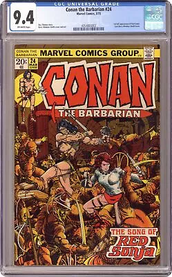Buy Conan The Barbarian #24 CGC 9.4 1973 4354865003 1st Full Red Sonja Story • 387.40£