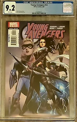 Buy YOUNG AVENGERS #10 CGC 9.2 White Pages HAWKEYE COVER KATE BISHOP Marvel 2008 • 38.73£