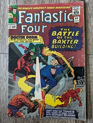 Buy FANTASTIC FOUR #40  (1965) Kirby, Daredevil & Dr Doom Appearance  • 40£
