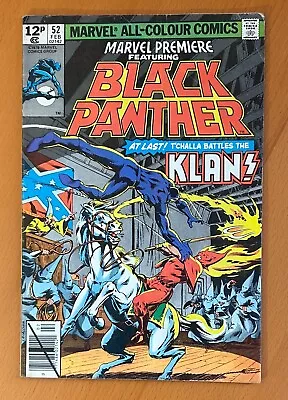 Buy Marvel Premiere #52 Black Panther Vs The Klan (Marvel 1980) Bronze Age Comic • 19.50£
