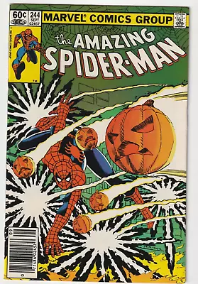 Buy Amazing Spider-Man 244 (Marvel Comics 1983) NM 3rd Hobgoblin Black Cat Newsstand • 19.21£