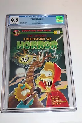 Buy CGC 9.2 Simpsons Treehouse Of Horror 1 Newsstand Variant NM- RARE Bart Homer HTF • 199.87£
