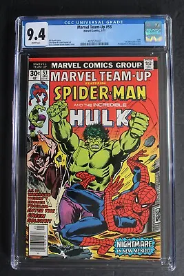 Buy Marvel Team-Up #53 1st BYRNE Art On X-MEN & Wolverine 1977 Woodgod HULK CGC 9.4 • 157.52£