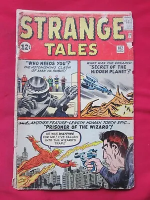 Buy Marvel Strange Tales #102 The Human Torch & First App. Wizard Poor Condition • 31.97£