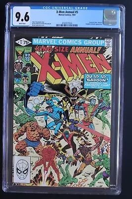 Buy X-MEN ANNUAL #5 Badoon 1981 Wolverine Fantastic Four Franklin Richards CGC 9.6 • 78.64£