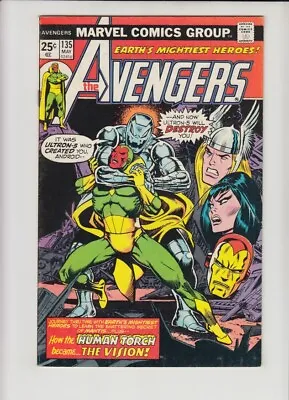 Buy Avengers #135 Vg+ Vision Origin!! • 15.79£