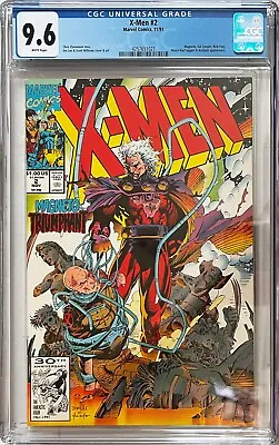 Buy X-Men #2 CGC 9.6 White. Classic Jim Lee Magneto Cover!! • 45£