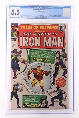 Buy Tales Of Suspense #57 - Marvel Comics 1964 CGC 5.5 Origin And 1st App Hawkeye • 475.87£