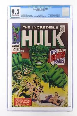 Buy Incredible Hulk #102 - Marvel Comics 1968 CGC 9.2 Continued Tales To Astonish • 669.37£