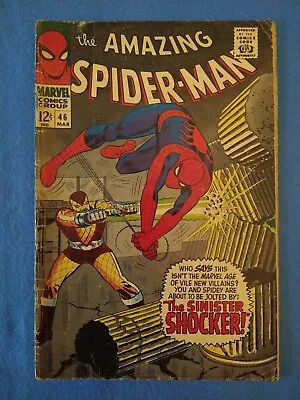 Buy Amazing Spider-man #46, GD/VG 3.0, 1st Appearance Shocker; John Romita Art • 104.36£
