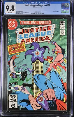 Buy JUSTICE LEAGUE OF AMERICA #189-CGC 9.8 Comic Book-BRIAN BOLLAND COVER-4376336014 • 221.37£