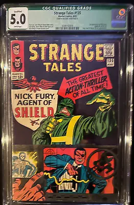 Buy STRANGE TALES #135 CGC 5.0 Qualified Marvel 1965 WHITE Pgs  FIRST NICK FURY • 120.08£