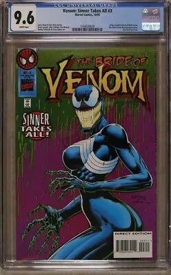 Buy Venom Sinner Takes All  3 1995 9.6 CGC Marvel 1st Full Ann Weying As She-Venom • 119.16£