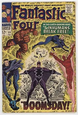 Buy Fantastic Four 59 Marvel 1967 FN Silver Surfer Black Bolt Inhumans • 39.58£