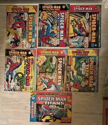 Buy Spider-man Comics Weekly 191 192 193 194 195 199 200 Vintage Marvel UK  1976 • 29.99£
