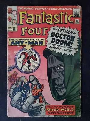 Buy Fantastic Four (1961 Series) #16 (early Ant-Man Vs Doctor Doom In Microverse) • 237.18£