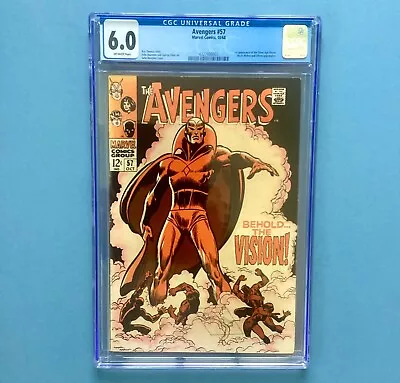 Buy Avengers 57 Cgc 6.0 1st Appearance Of Vision 1968 • 245£
