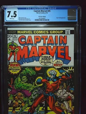 Buy Captain Marvel 25 CGC 7.5 Early Thanos • 120£