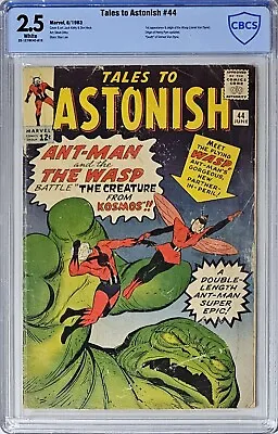 Buy Tales To Astonish #44 CBCS 2.5 Marvel Comics 1963 1st Appearance Of The Wasp  • 339.80£