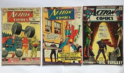 Buy DC Silver Age ACTION COMICS Lot X3 SUPERMAN. 1963/5/9  FREE UK P&P! • 10£