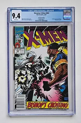 Buy Uncanny X-Men #283 CGC 9.4 WP Key First App Bishop Newsstand Marvel Comics 1991 • 55.97£