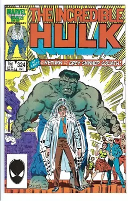 Buy The Incredible Hulk #324 Nm Grey Hulk 1986 :) • 15.18£